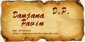 Damjana Pavin vizit kartica